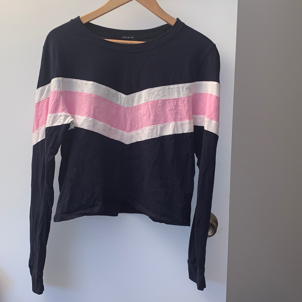 Abercrombie & Fitch colorblock chevron print top!